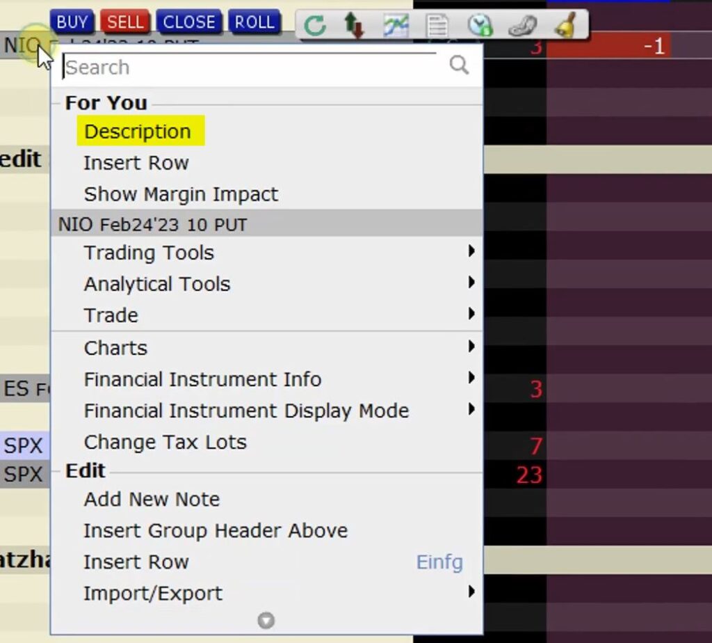 Expiration Settlement Ablauf Optionsverfall TWS Beschreibung